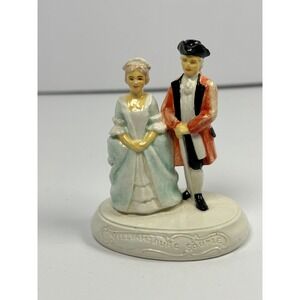 Vintage Williamsburg Couple Figurine Colonial Era Porcelain Collectible Decor